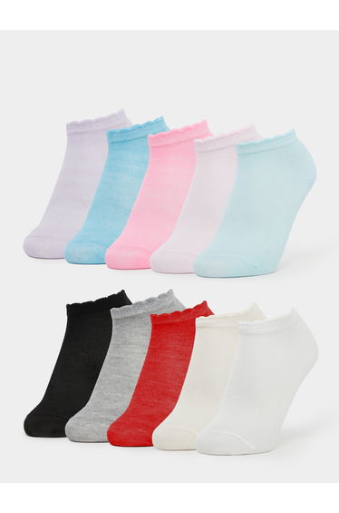 Pack of 10 - Solid Ankle Socks