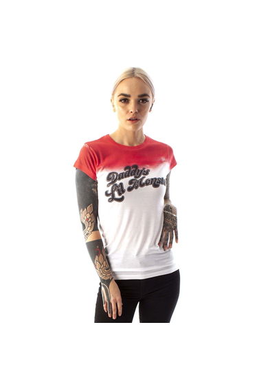 Suicide Squad Womens/Ladies Daddy`s Lil Monster T-Shirt - White