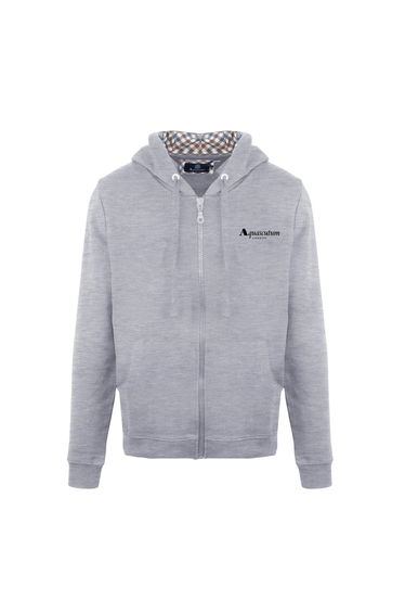 Aquascutum Mens Casual Hoodie - Grey