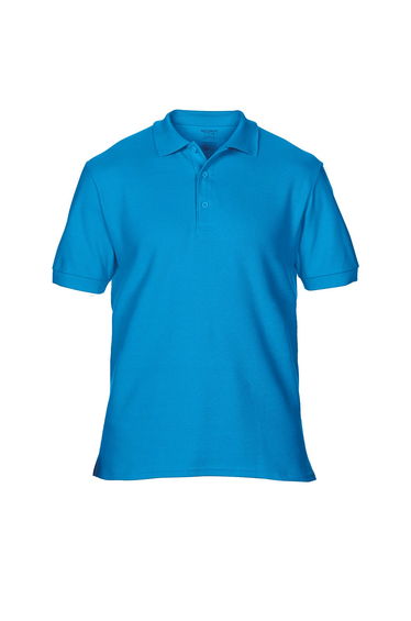 Gildan Mens Premium Cotton Sport Double Pique Polo Shirt - Sapphire