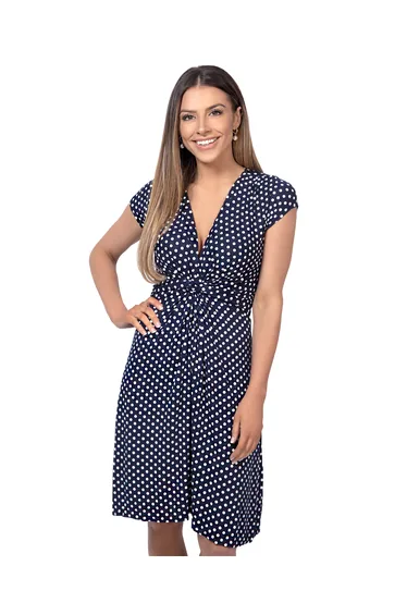 Cap Sleeve Knot Front Dress