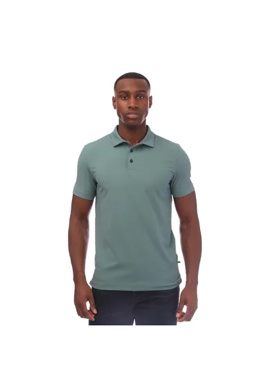 Men's Boss Place 41 Zipped Polo Shirt in Green