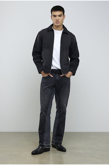 Black Washed Bootcut Jeans