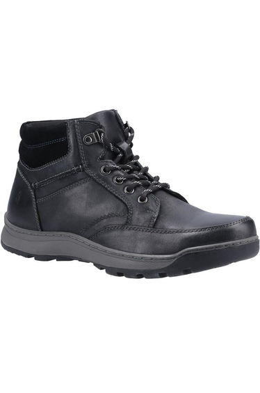 Hush Puppies Mens Grover Leather Boots - Black