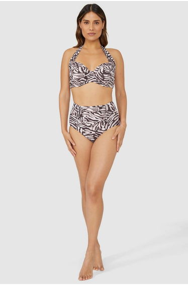Gorgeous Animal Non Pad Balcony Bikini Top - animal