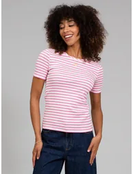 Portesham Jersey T-Shirt Azalea Stripe - 1