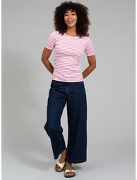 Portesham Jersey T-Shirt Azalea Stripe