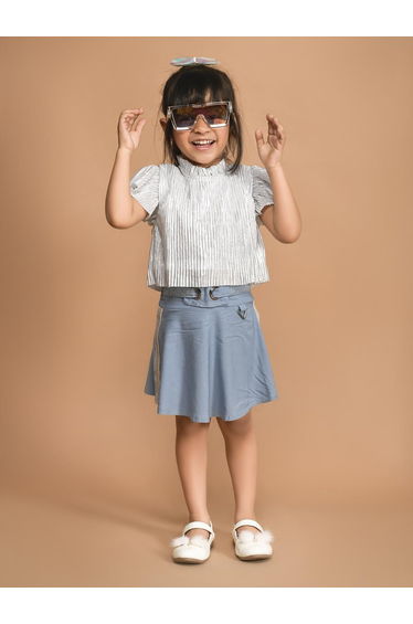 Flutter Sleeves Ruffled Cotton Top