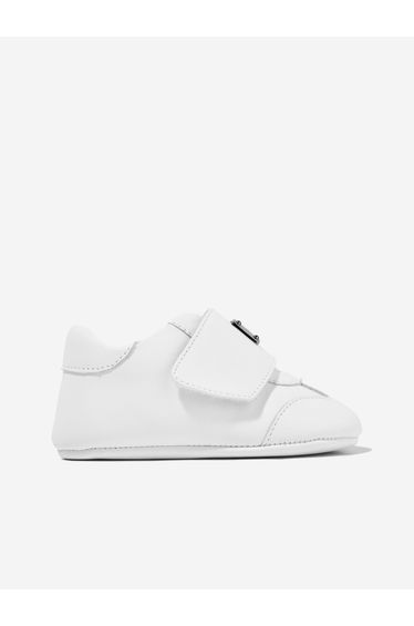Dolce & Gabbana Baby Leather Pre-Walker Trainers in White