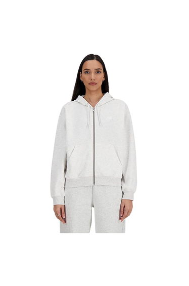 New Balance Womens/Ladies Full Zip Hoodie - Grey Marl Marl