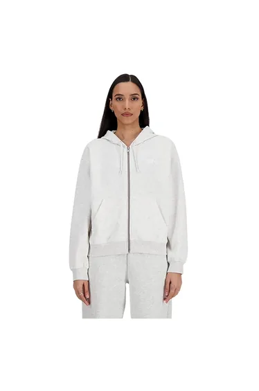 New Balance Womens/Ladies Full Zip Hoodie - Grey Marl Marl