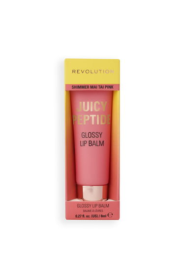 Revolution Juicy Peptide Lip Balm Shimmer Mai Tai Pink
