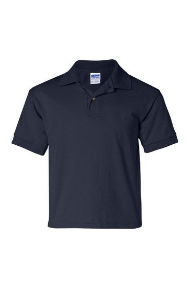 Gildan DryBlend Childrens Unisex Jersey Polo Shirt (Pack Of 2) - Navy