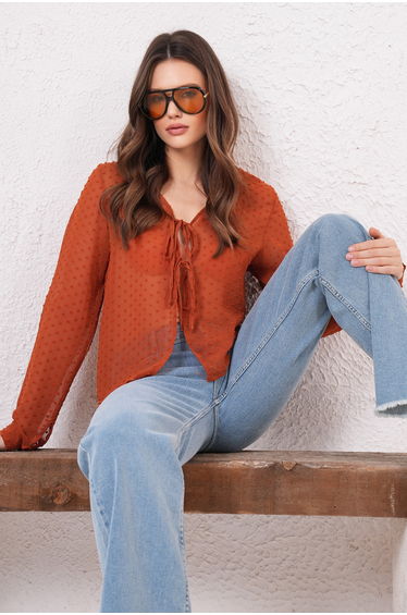 Women's Cinnamon Chiffon Tie-Up
