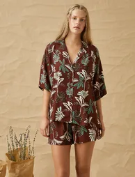 Patterned Oversized Shirt