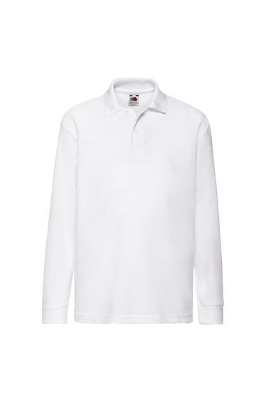 Fruit of the Loom Childrens/Kids Polycotton Pique Polo Shirt - White