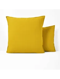 غطاء وسادة قطن سادة  - 1