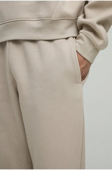 Basic Straight Leg Jogger - stone