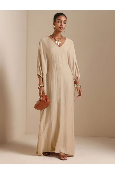 Women's solid color loose dress