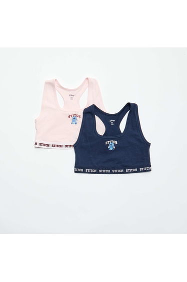 Pack of 2 'Stitch' Bralettes PINK