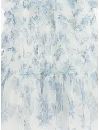 Angels Face Girls Etta Printed Tiered Tulle Dress in Blue - 4