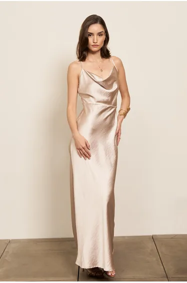 TFNC Letty Champagne Maxi Dress