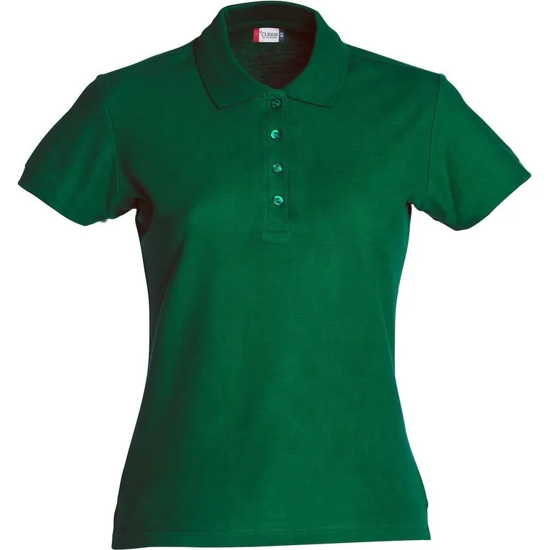 Clique Womens/Ladies Plain Polo Shirt - Bottle Green
