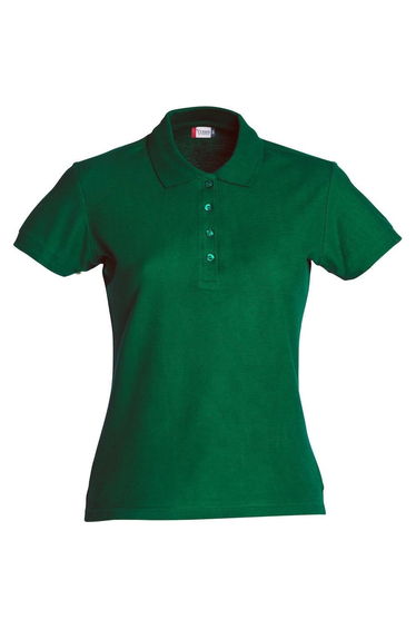 Clique Womens/Ladies Plain Polo Shirt - Bottle Green