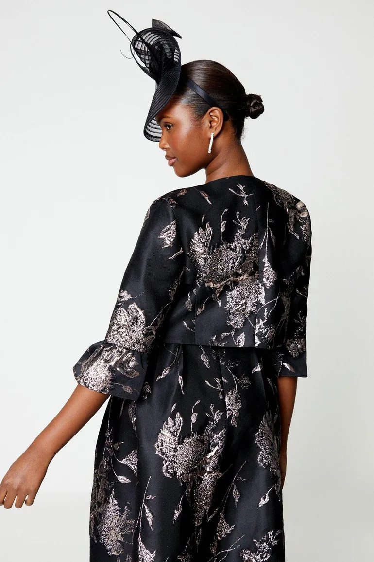 Jacquard Jacket With Flare Cuff - 2