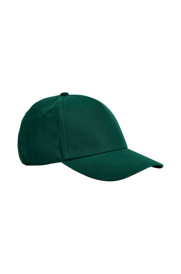 Beechfield Classic Organic Cotton 5 Panel Baseball Cap - Bottle Green