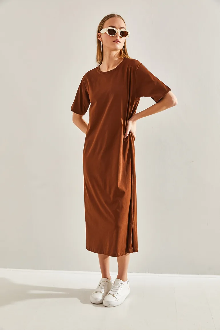 Women's Basic Long Dress - 3