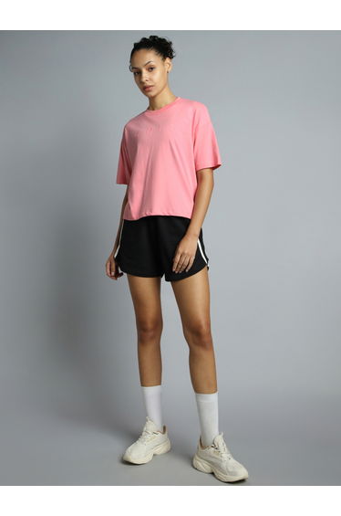 Women Pink Tonal Branding Graphic T-Shirt