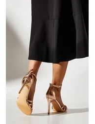 Wide Fit Tilda Lattice Front High Heeled Sandals - 1
