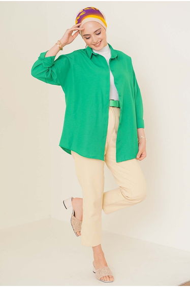 Oversize Basic Shirt - Green