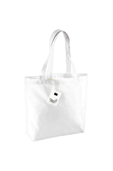 Westford Mill Organic Cotton Shopper Bag - White
