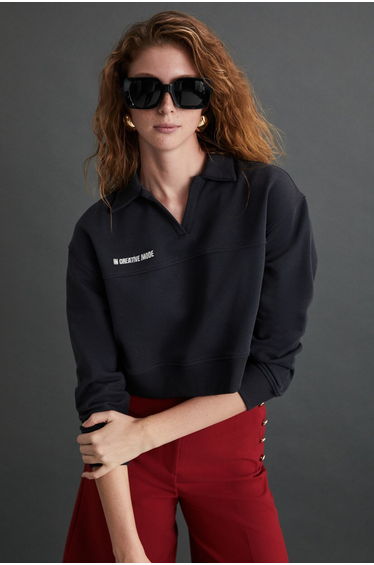Laney Women's Organic Cotton Anthracite Sweatshirt