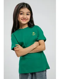 Kids Unisex T Shirt with KSA Emblem Print - 3