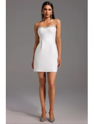 Eka Sleeveless Diamond Bandage Mini Dress - 1