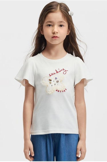 Girls' T-Shirt With Embroidery