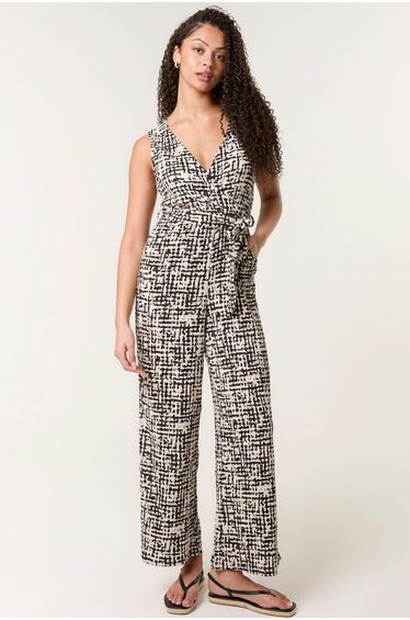 Sleeveless Belted Jumpsuit
