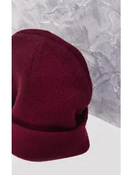 Burgundy Basic Beanie - 2