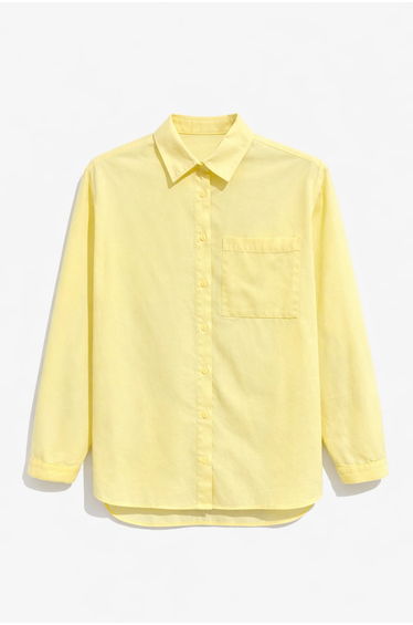 Mixray Long Sleeve Button-Up Shirt with Pocket