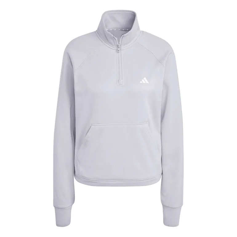Women's adidas Game & Go 1/4 Zip Top in Grey - 2