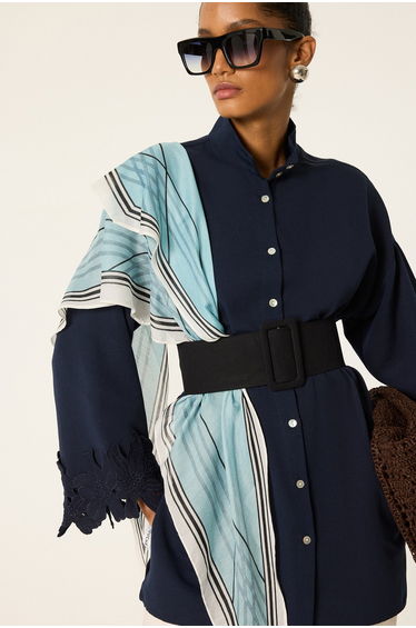 LACEWORK DETAILED SHIRT
