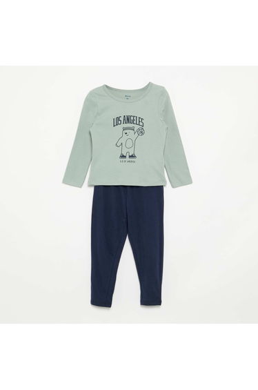 2-piece jersey pyjamas BLUE