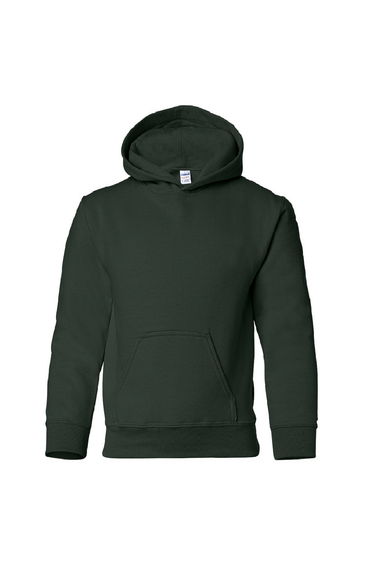 Gildan Heavy Blend Childrens Unisex Hooded Sweatshirt Top / Hoodie - Forest Green