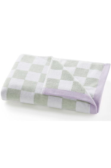 Mira Checkerboard 100% Cotton Velour Towel