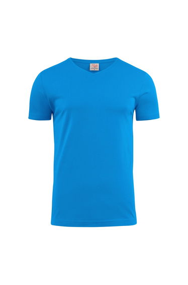 Printer Mens V Neck T-Shirt - Ocean Blue