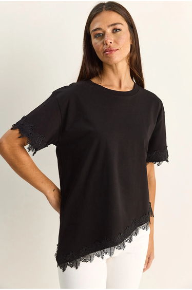 LUCCI Oversized Crew Neck Cotton T-Shirt