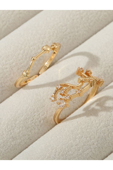 Set of 2 - Gold Embellished Rings